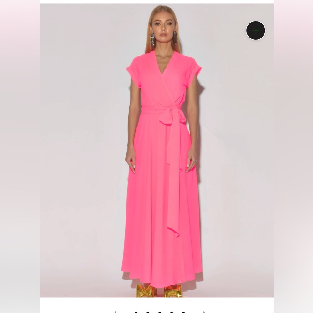 Meghan Fabulous Neon Pink Jasmine Maxi Dress